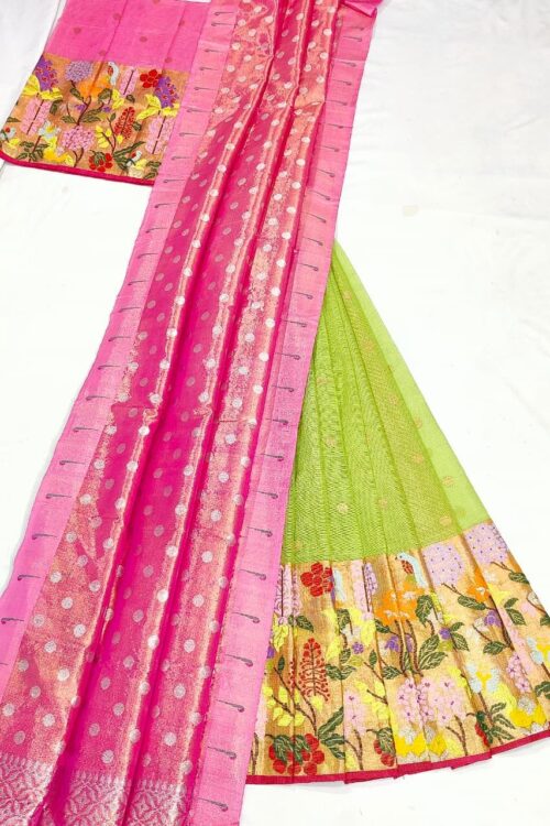 PURE ZARIKOTA HANDLOOM LEHANGA MATERIAL SET – L189