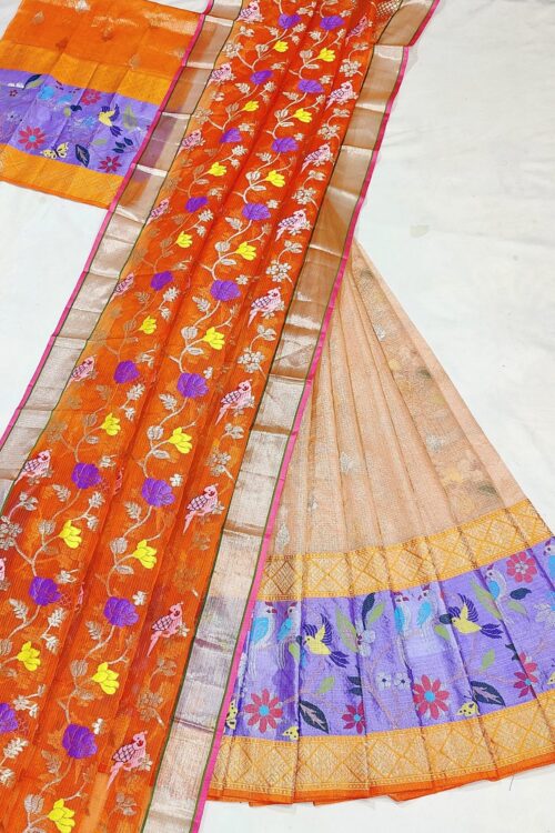 PURE ZARIKOTA HANDLOOM LEHANGA MATERIAL SET – L196