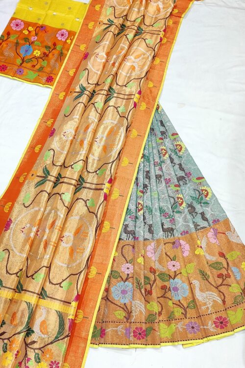 PURE ZARIKOTA HANDLOOM LEHANGA MATERIAL SET – L198