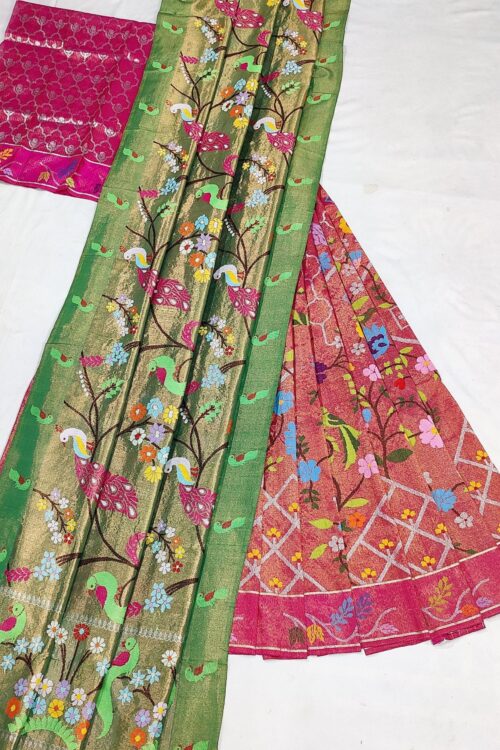 PURE ZARIKOTA HANDLOOM LEHANGA MATERIAL SET – L199