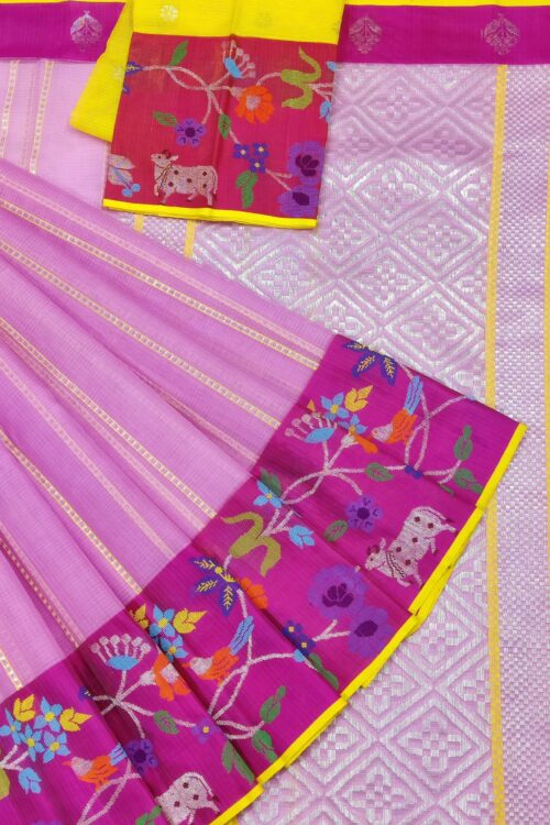 PURE BIG PAITHANI BORDER ZARIKOTA HANDLOOM SAREE S-132