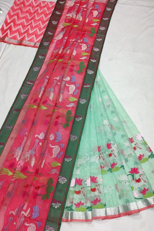 PURE ZARIKOTA HANDLOOM LEHANGA MATERIAL SET – L214