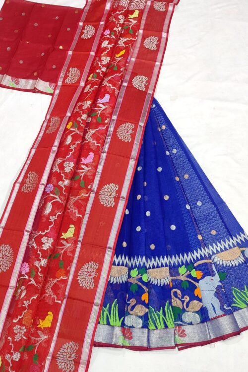 PURE ZARIKOTA HANDLOOM LEHANGA MATERIAL SET – L212