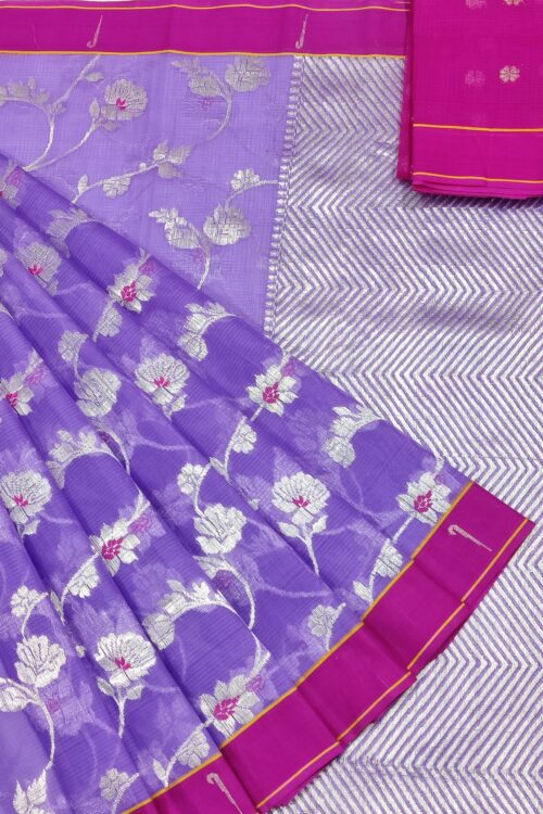 PURE ALL OVER JAAL ZARIKOTA HANDLOOM SAREE WITH BLOUSE_J513