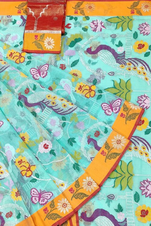 PURE ALL OVER JAAL ZARIKOTA HANDLOOM SAREE WITH BLOUSE_J517