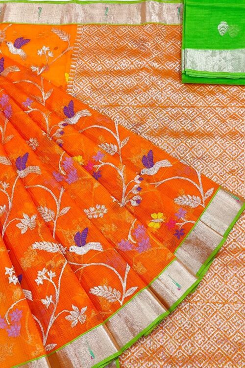 PURE ALL OVER JAAL ZARIKOTA HANDLOOM SAREE WITH BLOUSE_J518