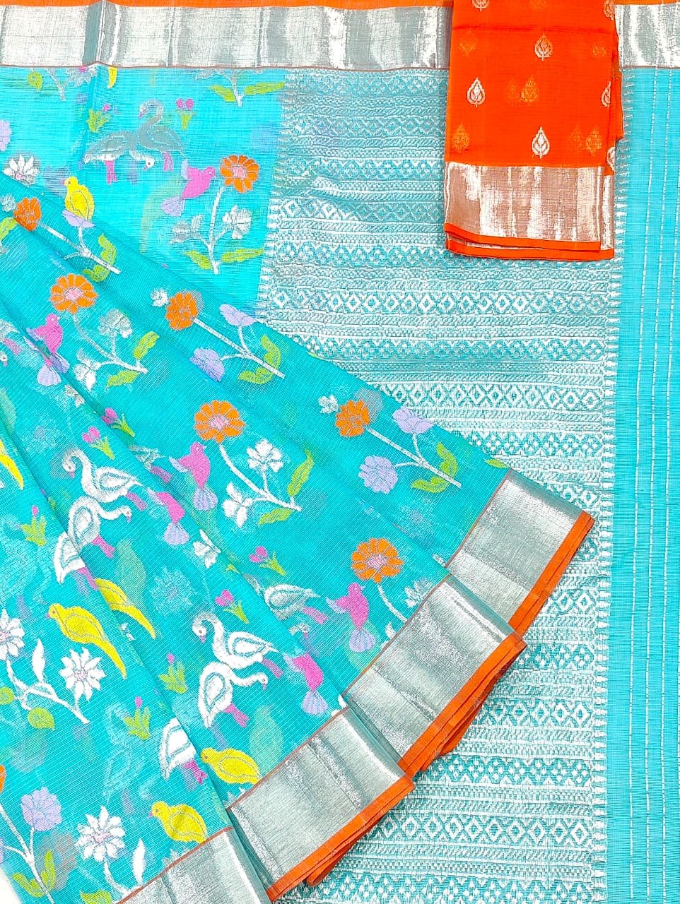 PURE ALL OVER JAAL ZARIKOTA HANDLOOM SAREE WITH BLOUSE_J521