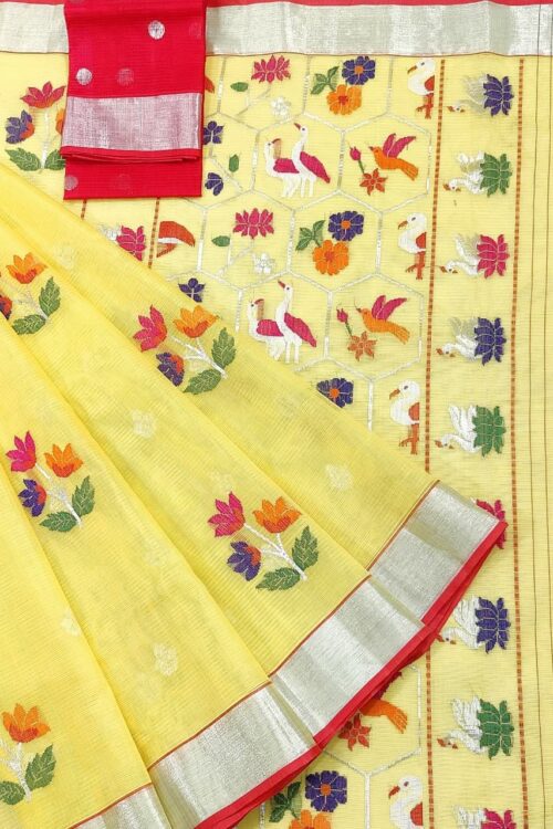 PURE ZARIKOTA HANDLOOM BUTA SAREE WITH BLOUSE B1518