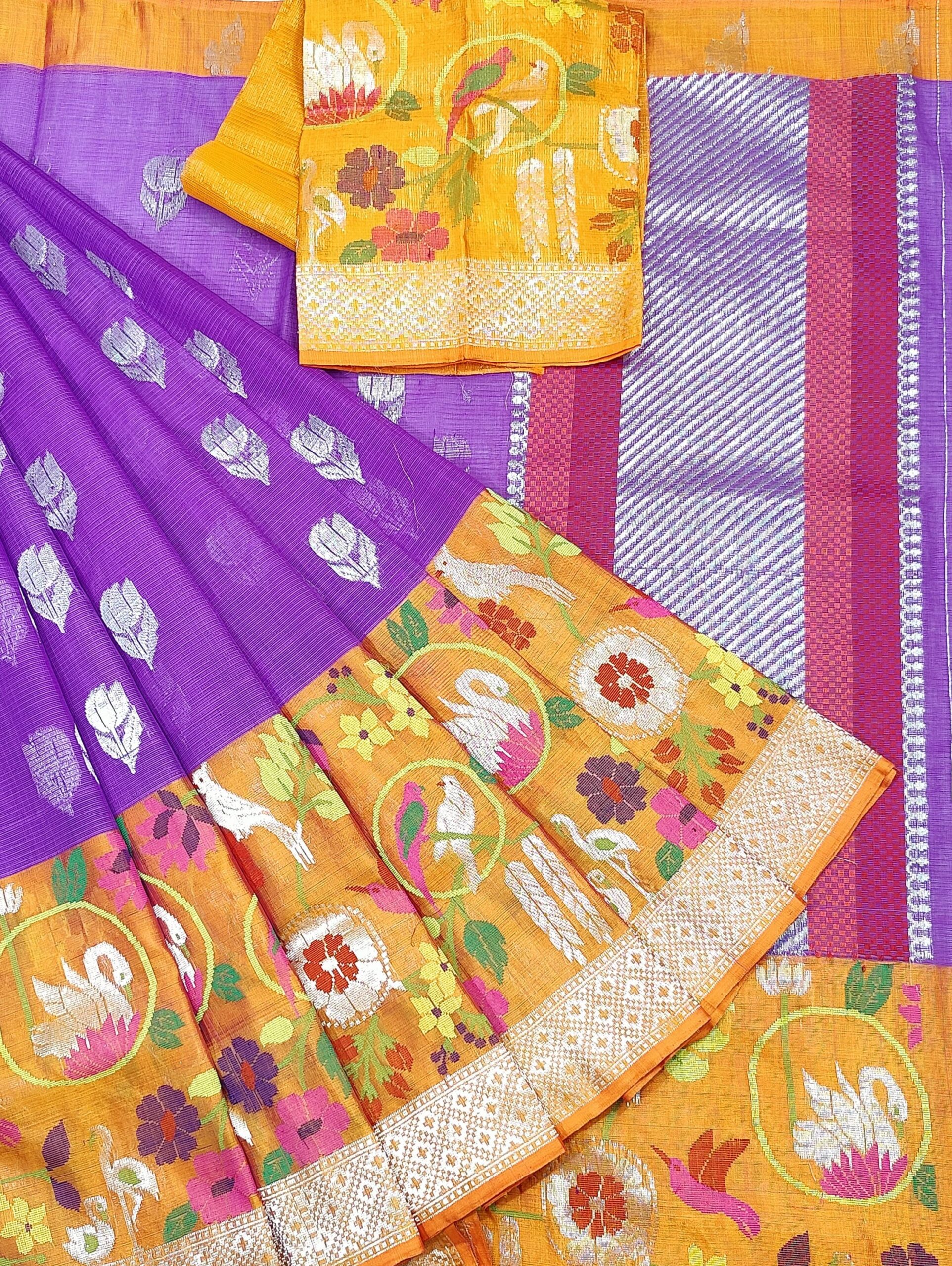 PURE BIG PAITHANI BORDER ZARIKOTA HANDLOOM SAREE S-133