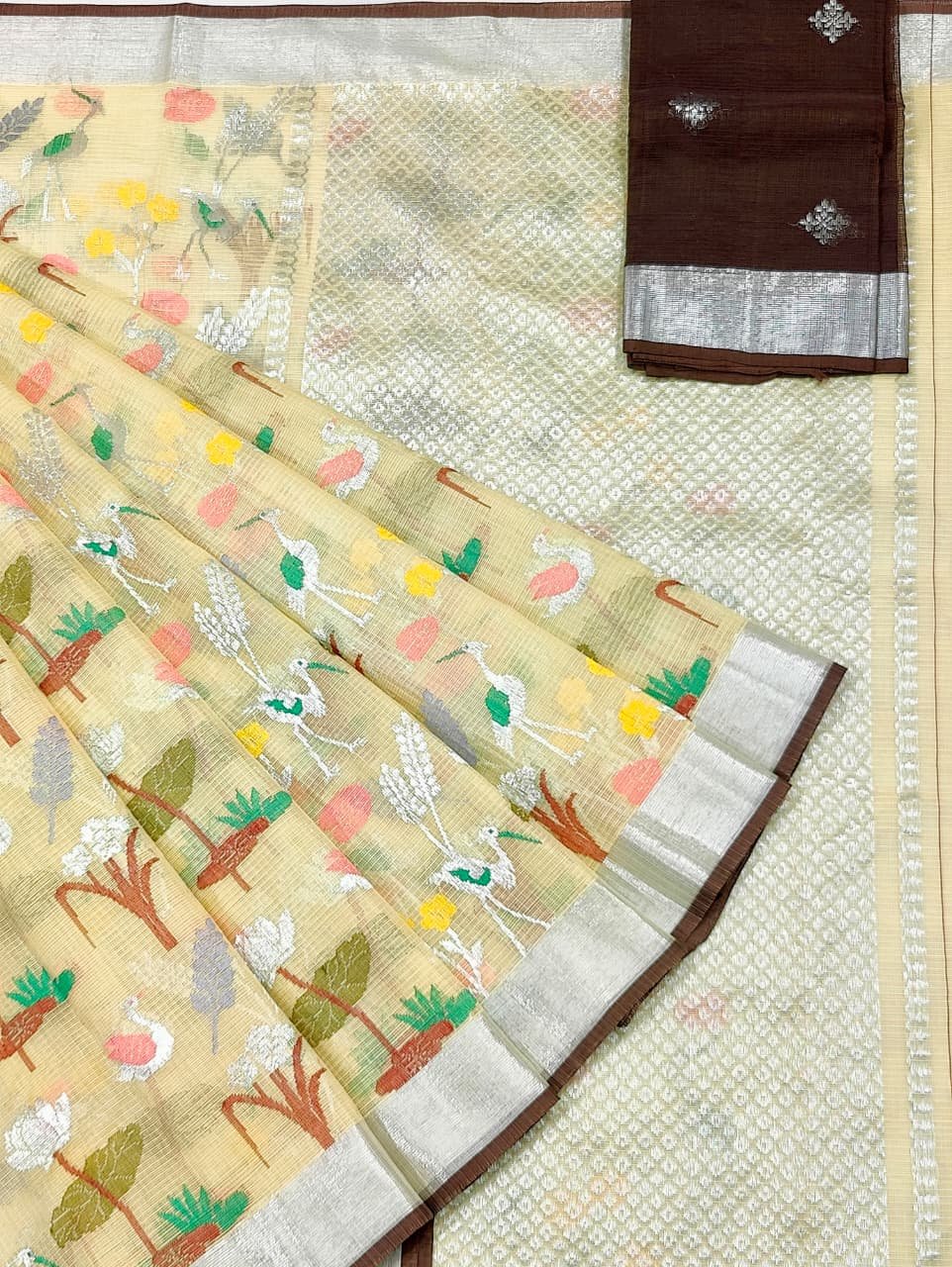 PURE ALL OVER JAAL ZARIKOTA HANDLOOM SAREE WITH BLOUSE_J524