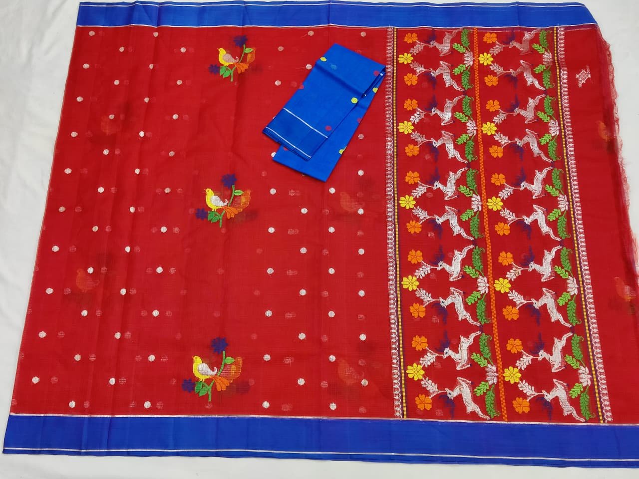 PURE ZARIKOTA HANDLOOM BUTA SAREE WITH BLOUSE B1535 - Image 4