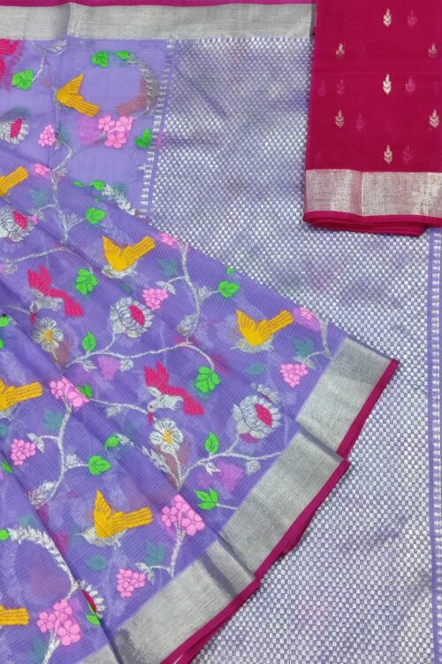 PURE ALL OVER JAAL ZARIKOTA HANDLOOM SAREE WITH BLOUSE_J524