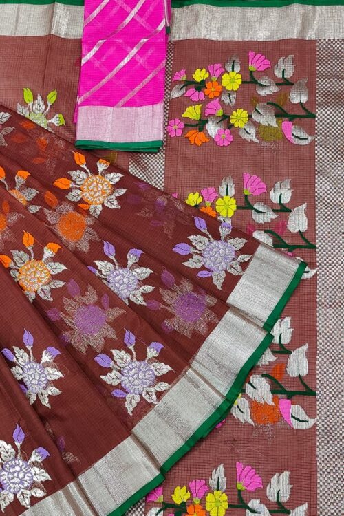 PURE ZARIKOTA HANDLOOM BUTA SAREE WITH BLOUSE B1537