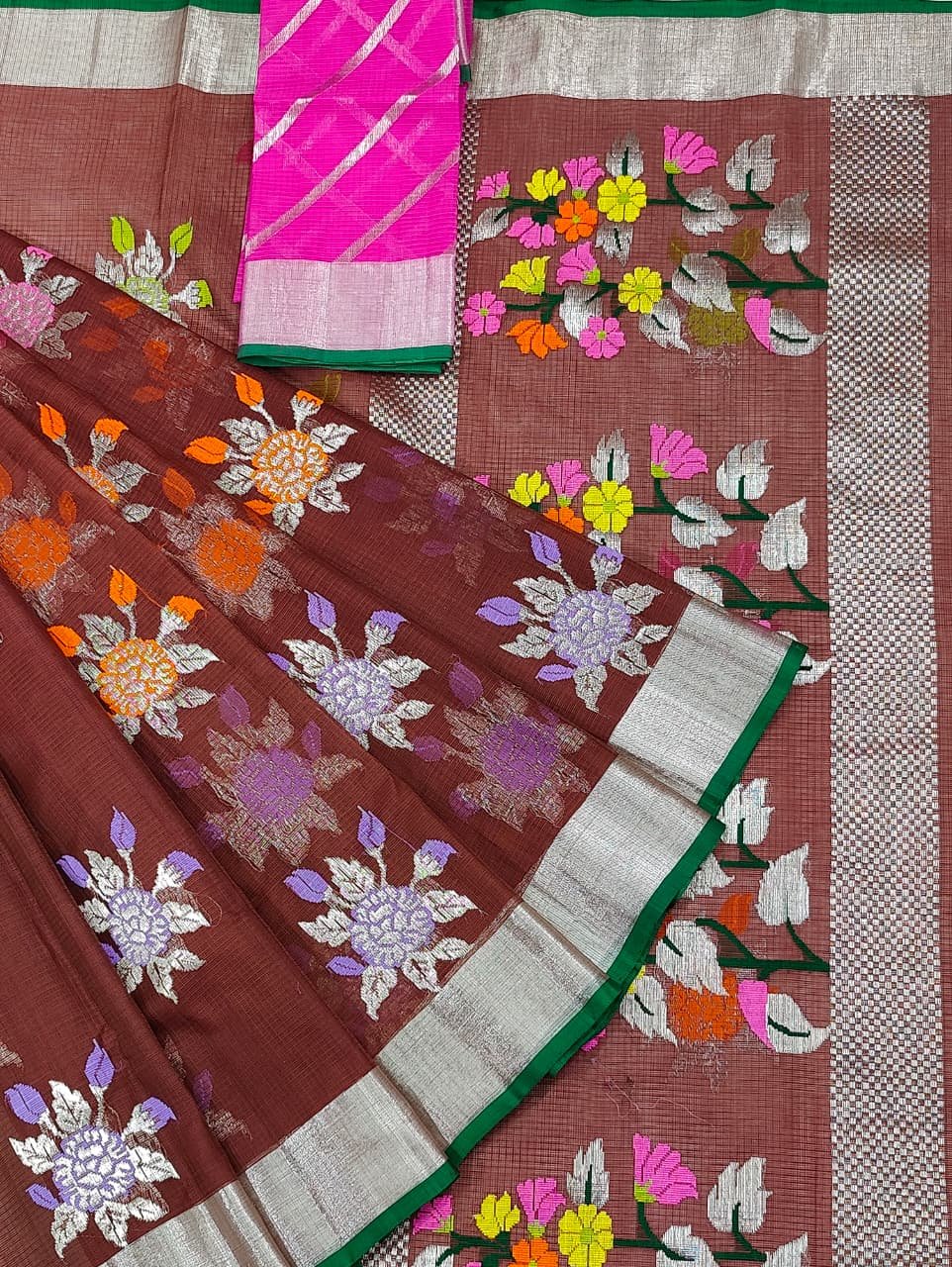 PURE ZARIKOTA HANDLOOM BUTA SAREE WITH BLOUSE B1537