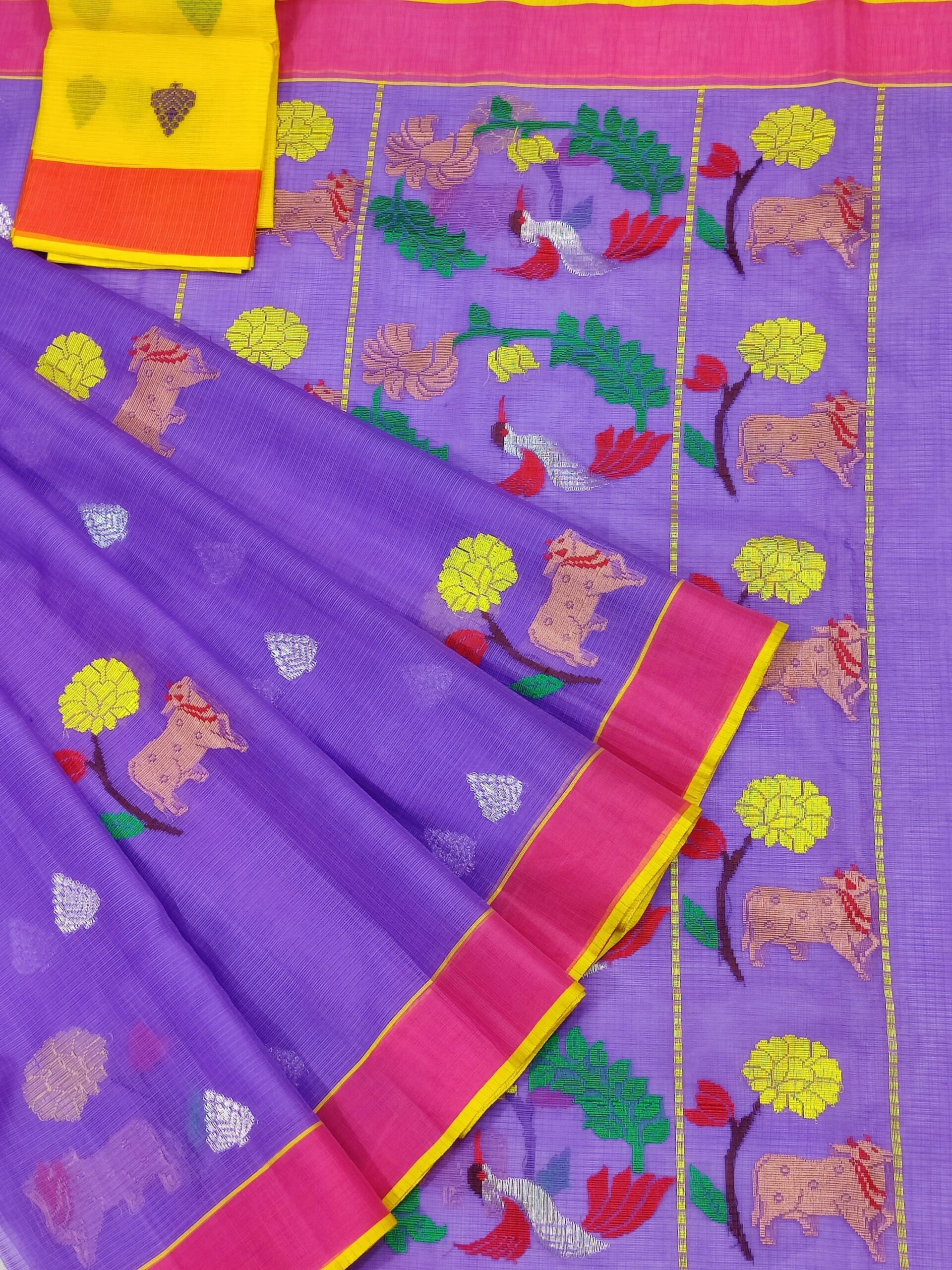 PURE ZARIKOTA HANDLOOM BUTA SAREE WITH BLOUSE B1538