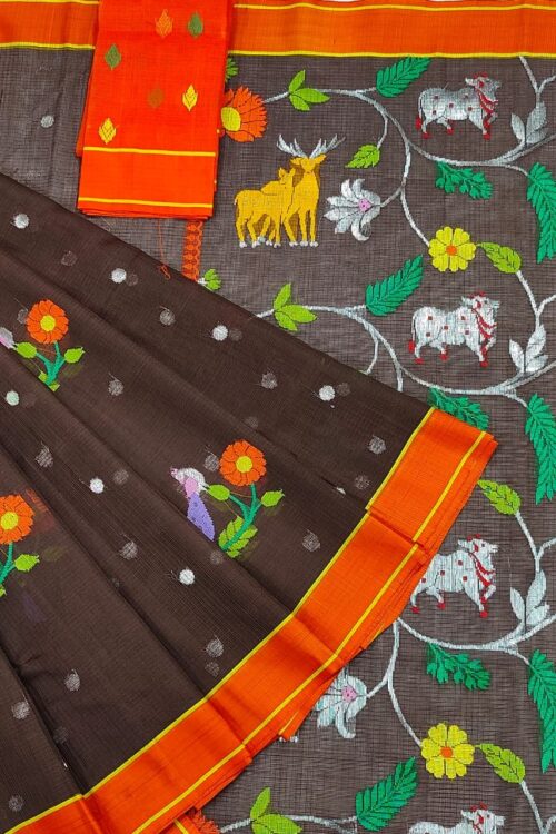 PURE ZARIKOTA HANDLOOM BUTA SAREE WITH BLOUSE B1540