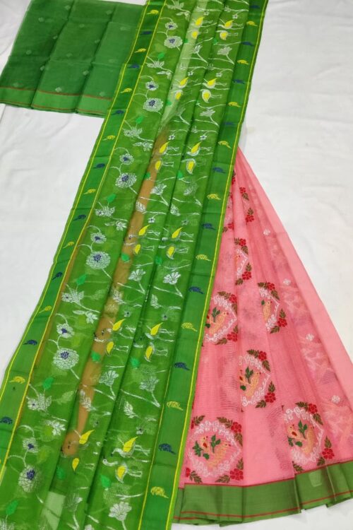 PURE ZARIKOTA HANDLOOM LEHANGA MATERIAL SET – L224