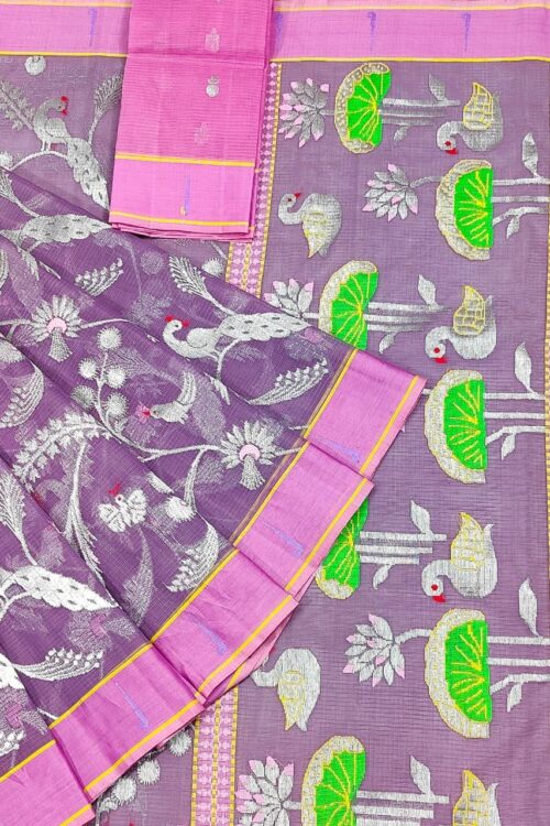 PURE ALL OVER JAAL ZARIKOTA HANDLOOM SAREE WITH BLOUSE_J525