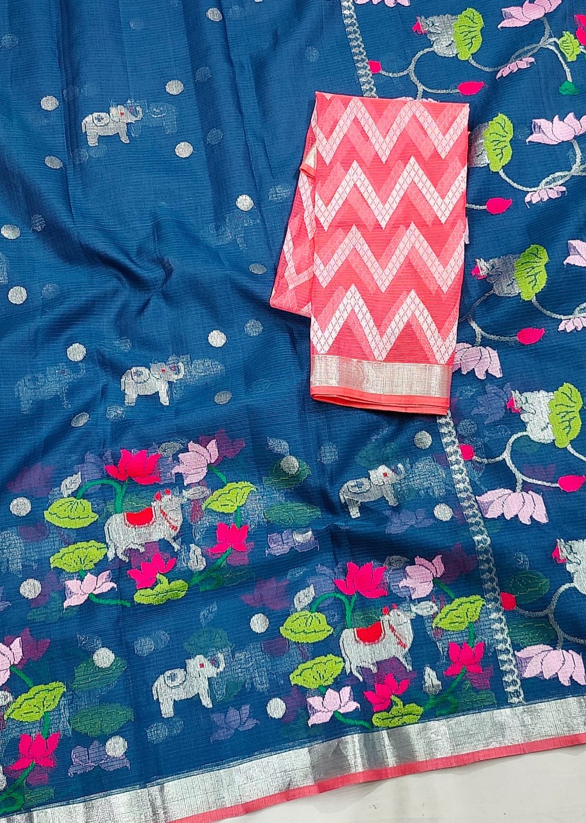 PURE SKIRT DESIGN ZARIKOTA HANDLOOM SAREE S-221 - Image 2