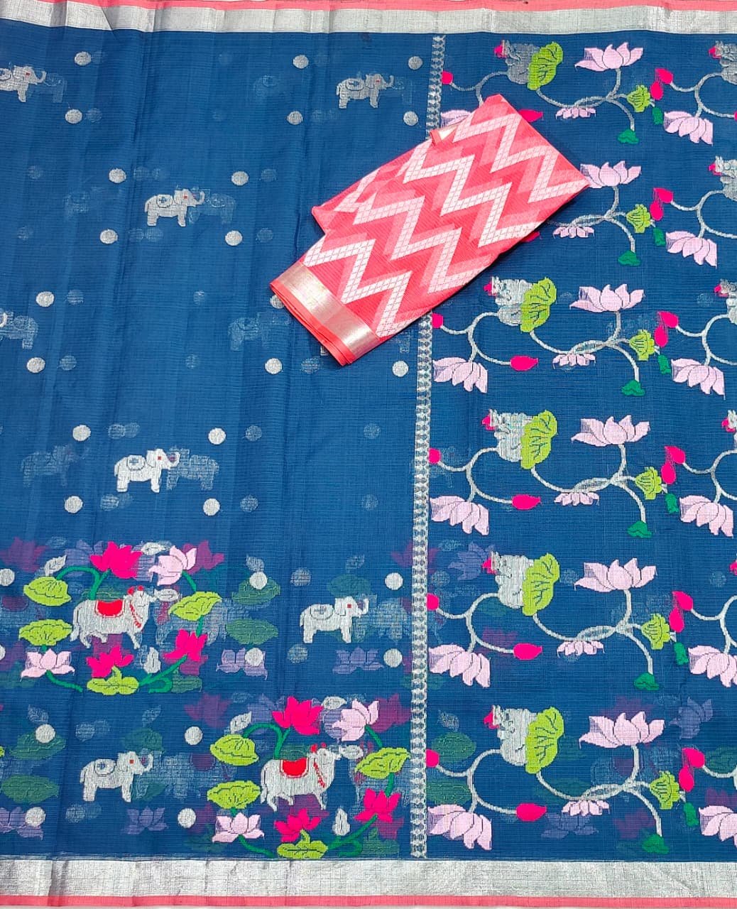 PURE SKIRT DESIGN ZARIKOTA HANDLOOM SAREE S-221 - Image 3