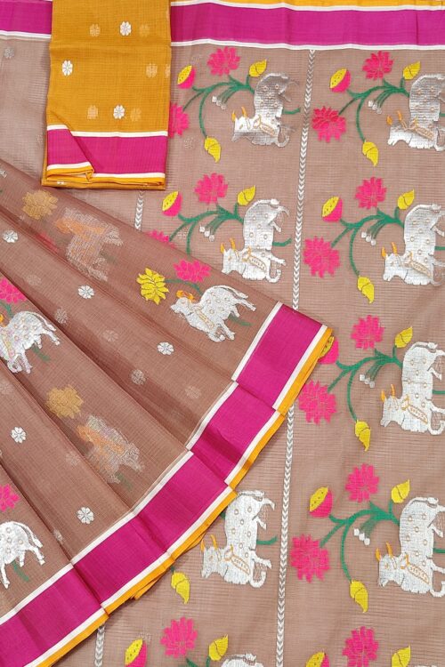 PURE ZARIKOTA HANDLOOM BUTA SAREE WITH BLOUSE B1547