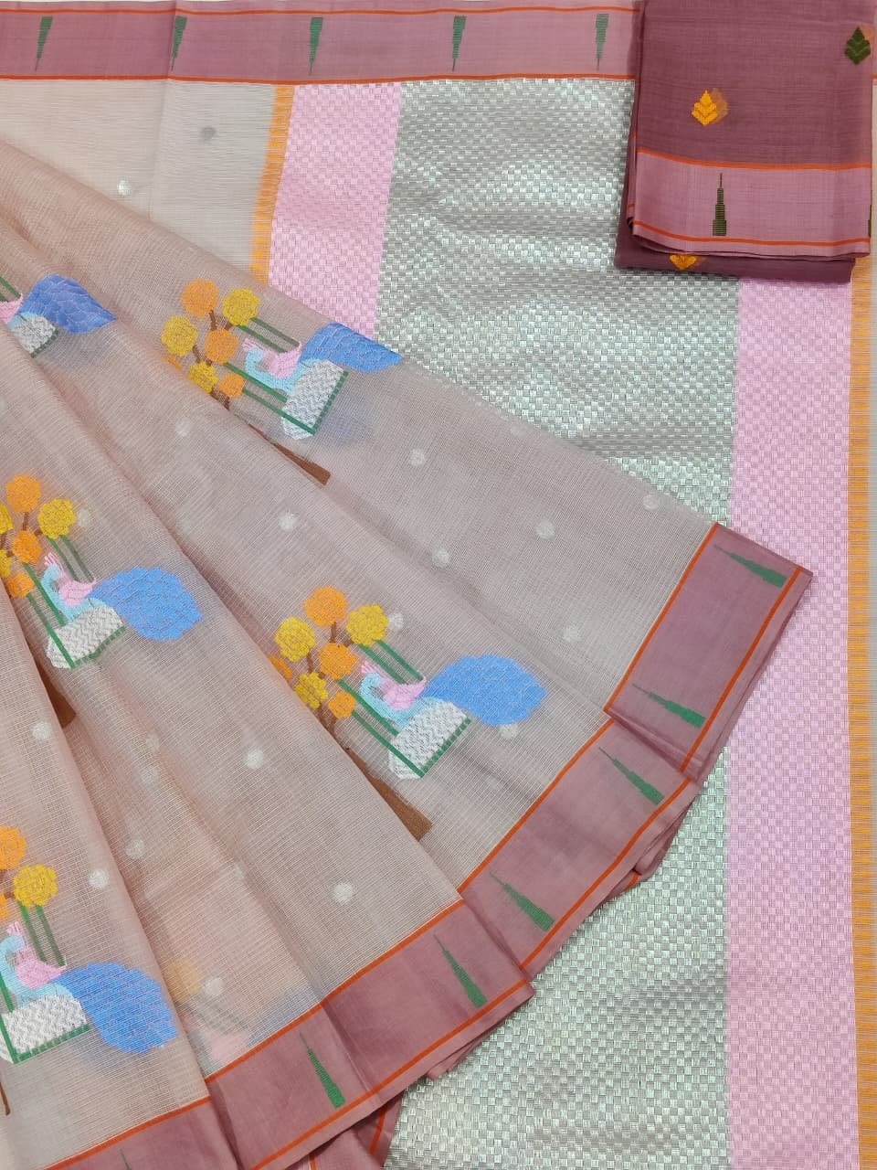 PURE ZARIKOTA HANDLOOM BUTA SAREE WITH BLOUSE B1552