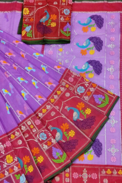 PURE BIG PAITHANI BORDER ZARIKOTA HANDLOOM SAREE S-138