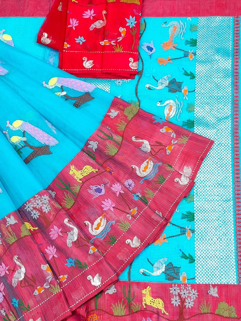 PURE BIG PAITHANI BORDER ZARIKOTA HANDLOOM SAREE S-139