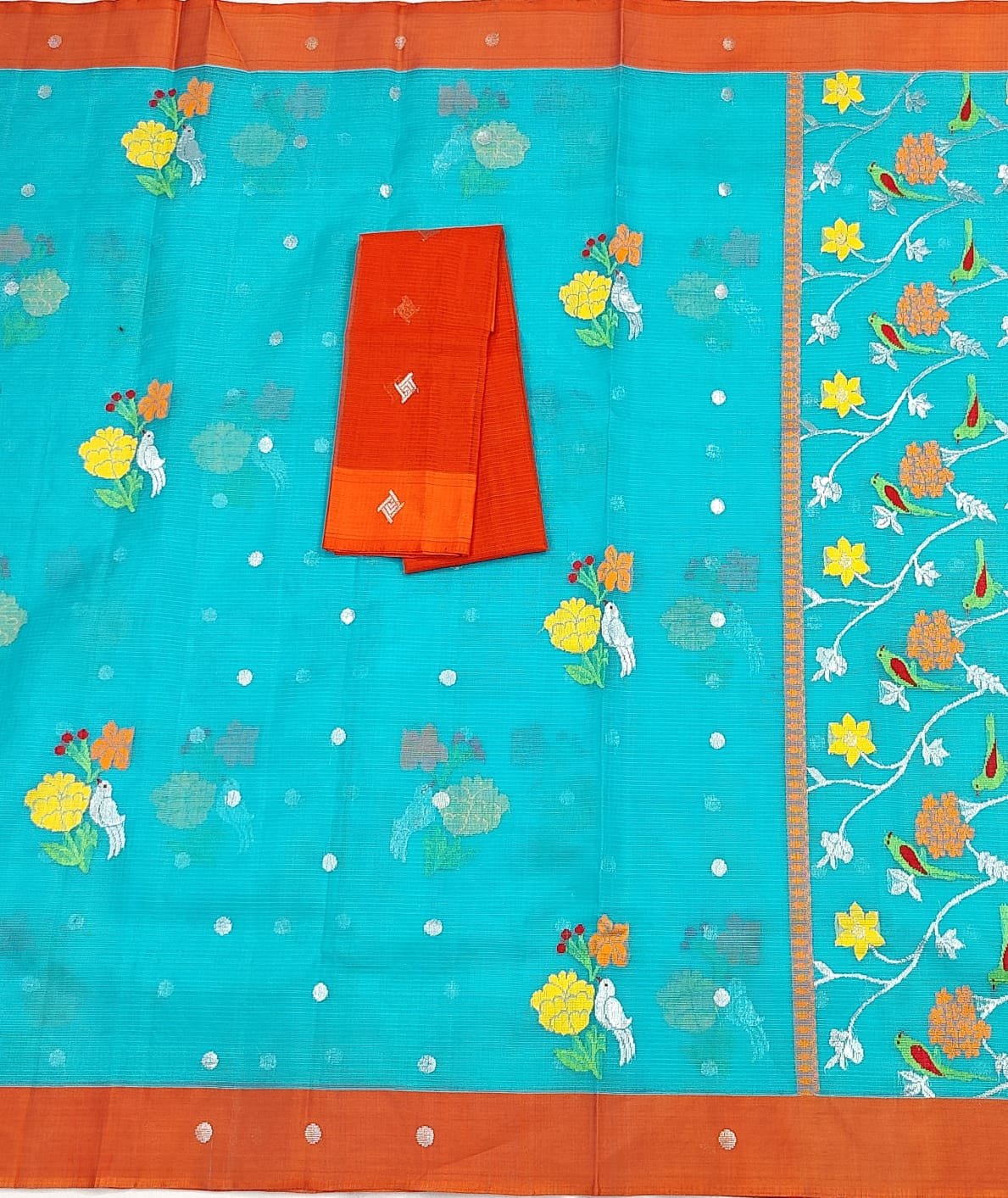 PURE ZARIKOTA HANDLOOM BUTA SAREE WITH BLOUSE B1560 - Image 3