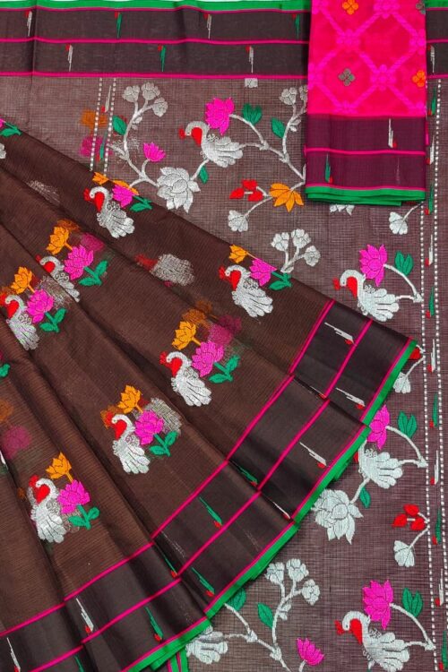 PURE ZARIKOTA HANDLOOM BUTA SAREE WITH BLOUSE B1561