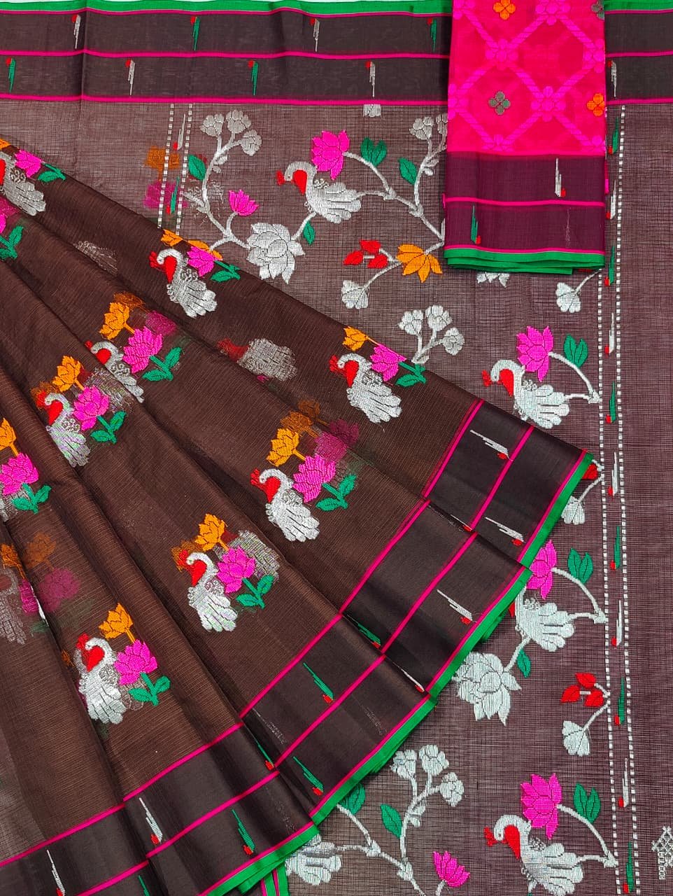 PURE ZARIKOTA HANDLOOM BUTA SAREE WITH BLOUSE B1561