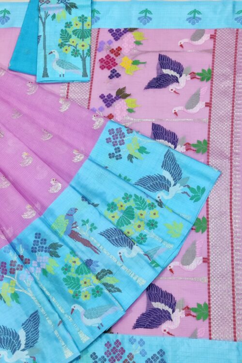 PURE BIG PAITHANI BORDER ZARIKOTA HANDLOOM SAREE S-141