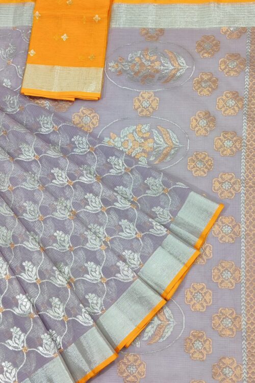 PURE ALL OVER JAAL ZARIKOTA HANDLOOM SAREE WITH BLOUSE_J526