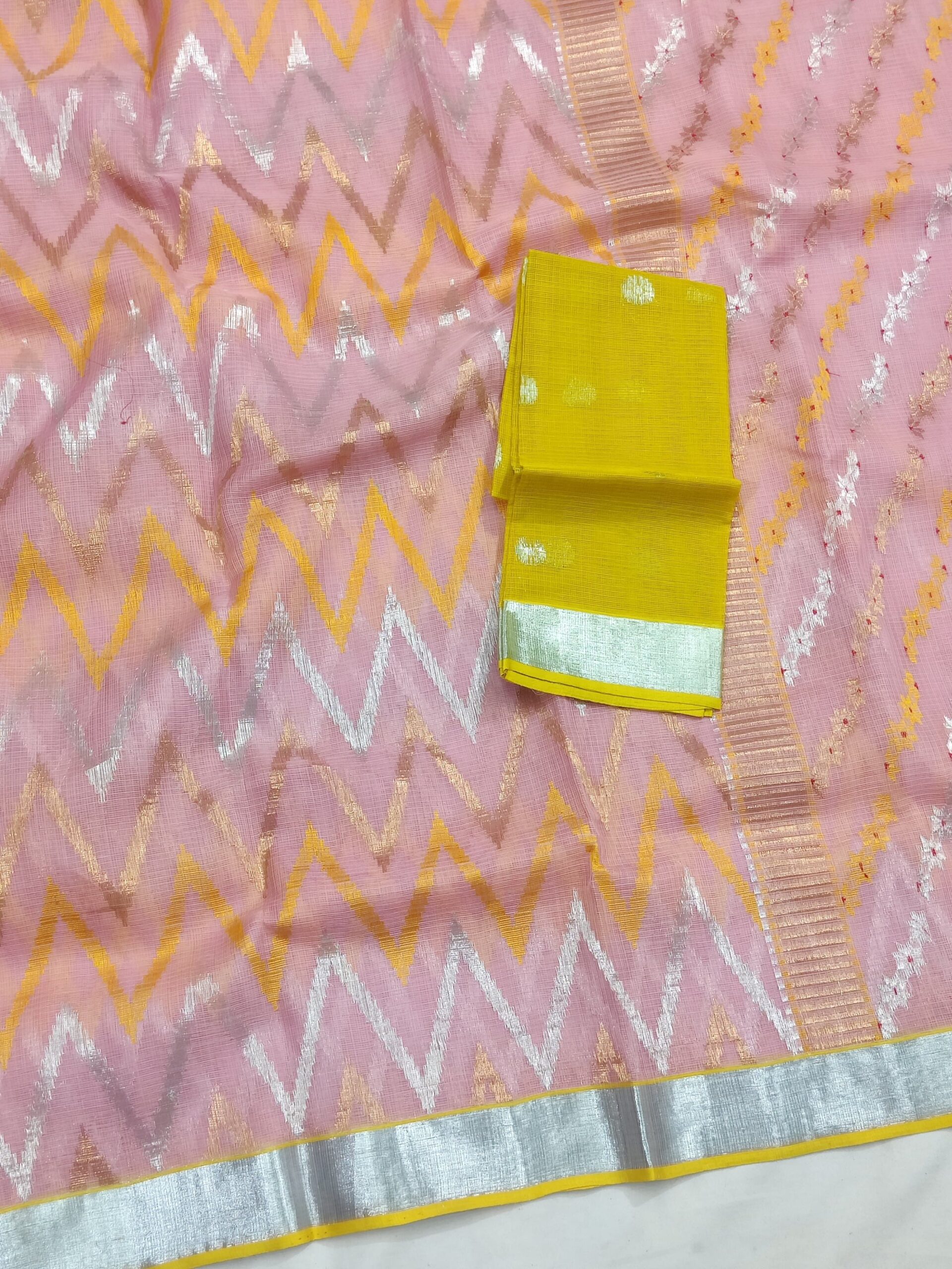 PURE ALL OVER JAAL ZARIKOTA HANDLOOM SAREE WITH BLOUSE_J530 - Image 2