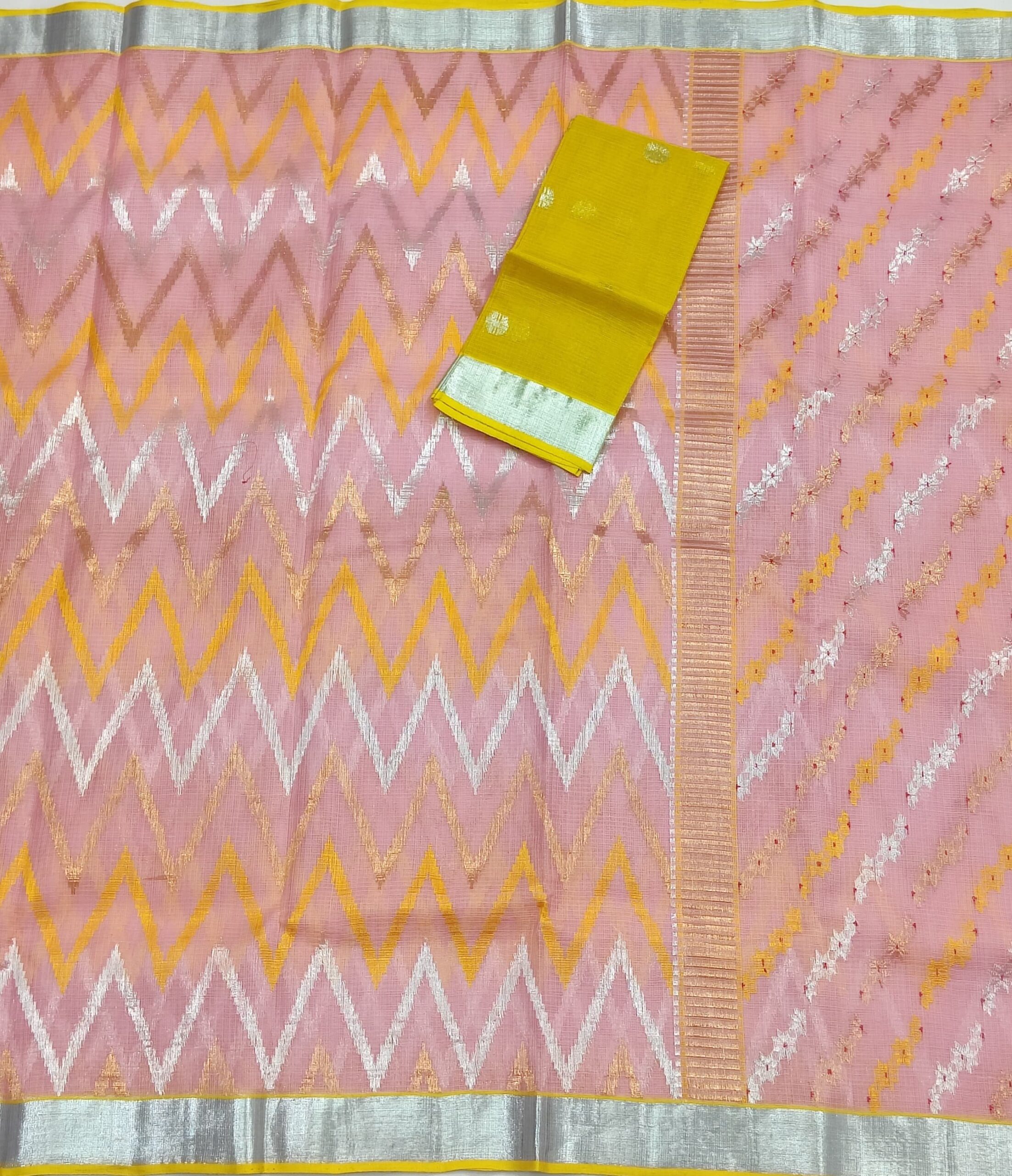 PURE ALL OVER JAAL ZARIKOTA HANDLOOM SAREE WITH BLOUSE_J530 - Image 3