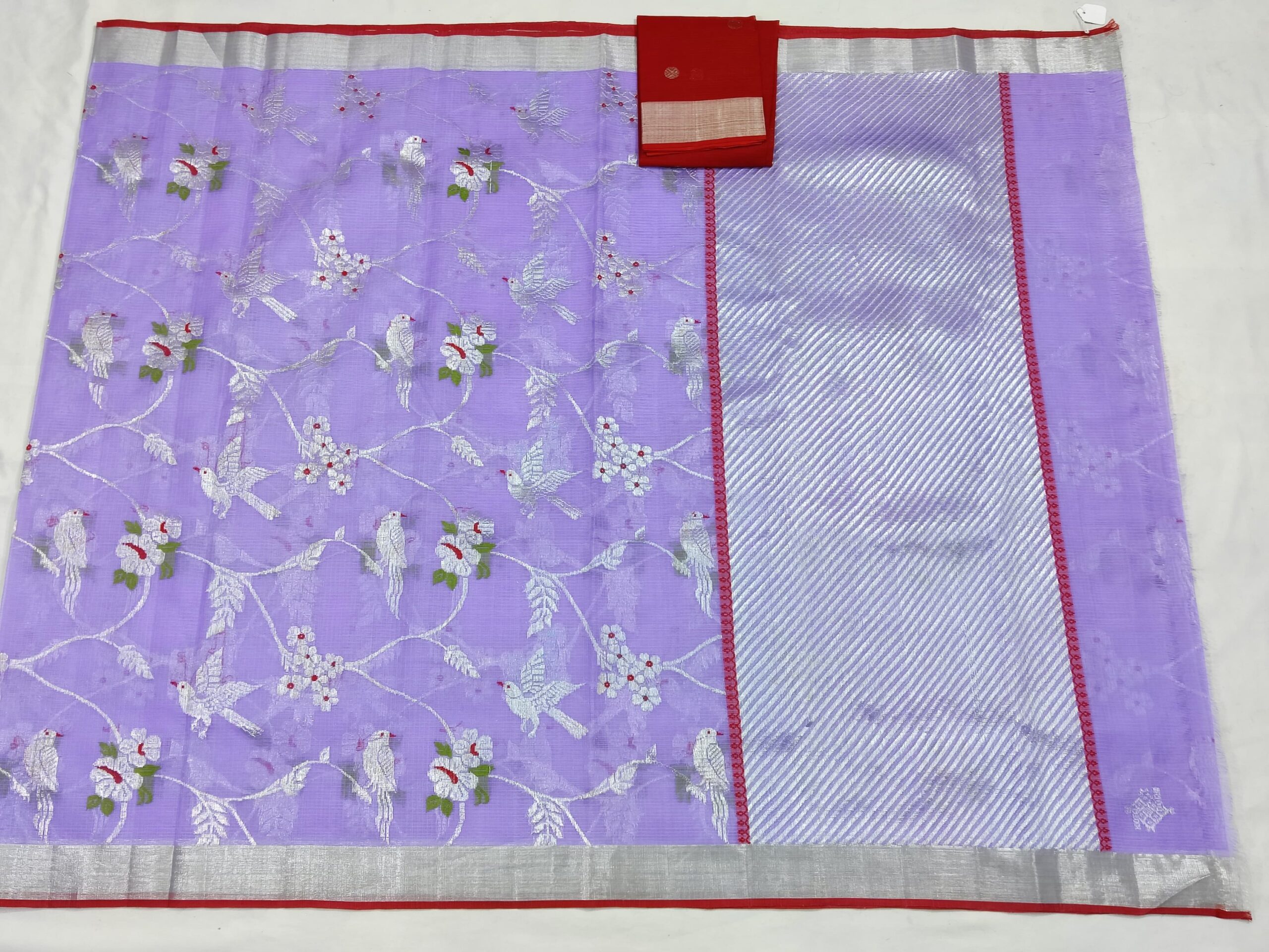PURE ALL OVER JAAL ZARIKOTA HANDLOOM SAREE WITH BLOUSE_J531 - Image 4