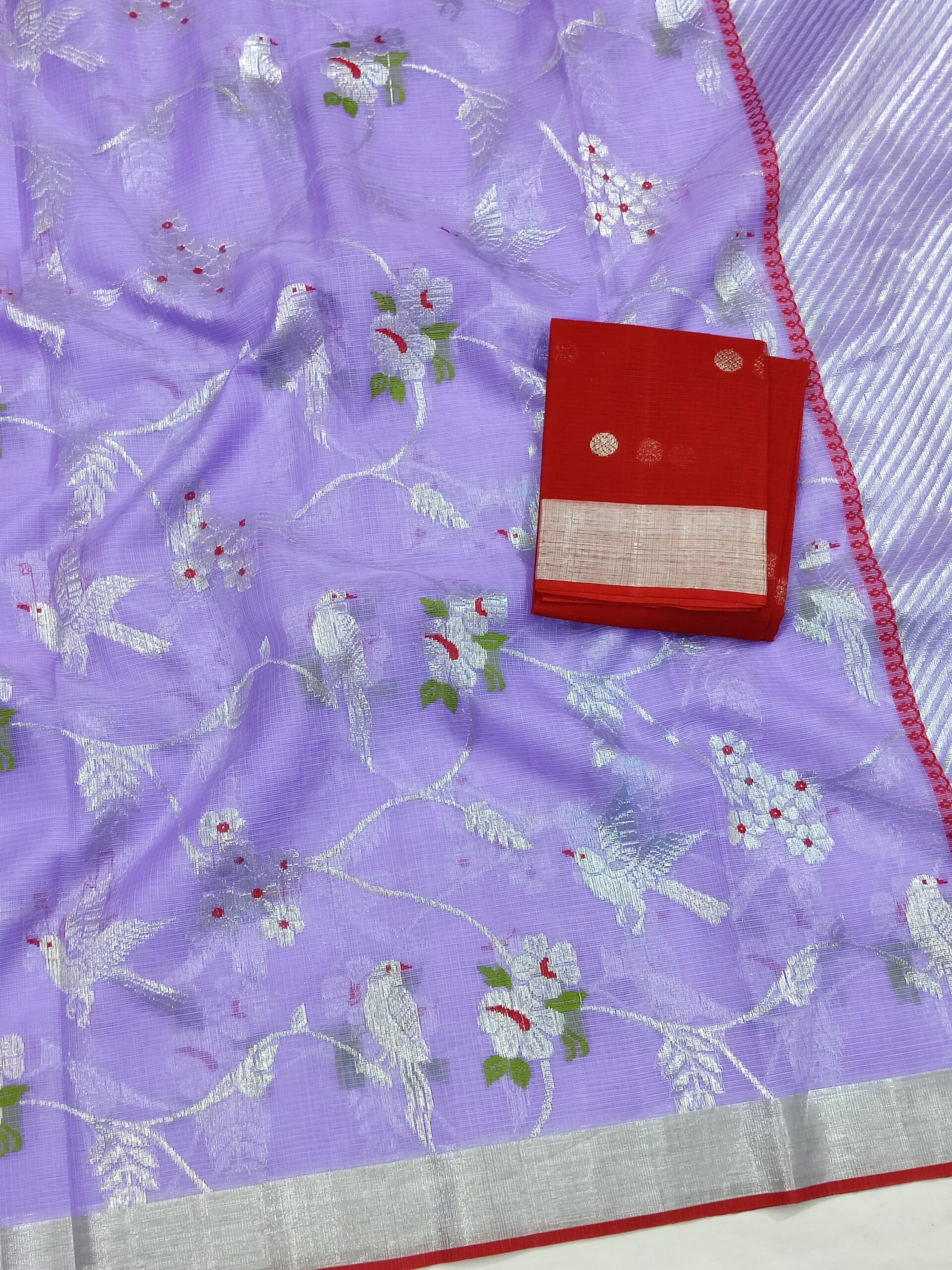 PURE ALL OVER JAAL ZARIKOTA HANDLOOM SAREE WITH BLOUSE_J531 - Image 2