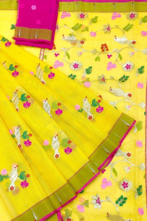PURE ZARIKOTA HANDLOOM BUTA SAREE WITH BLOUSE B1569