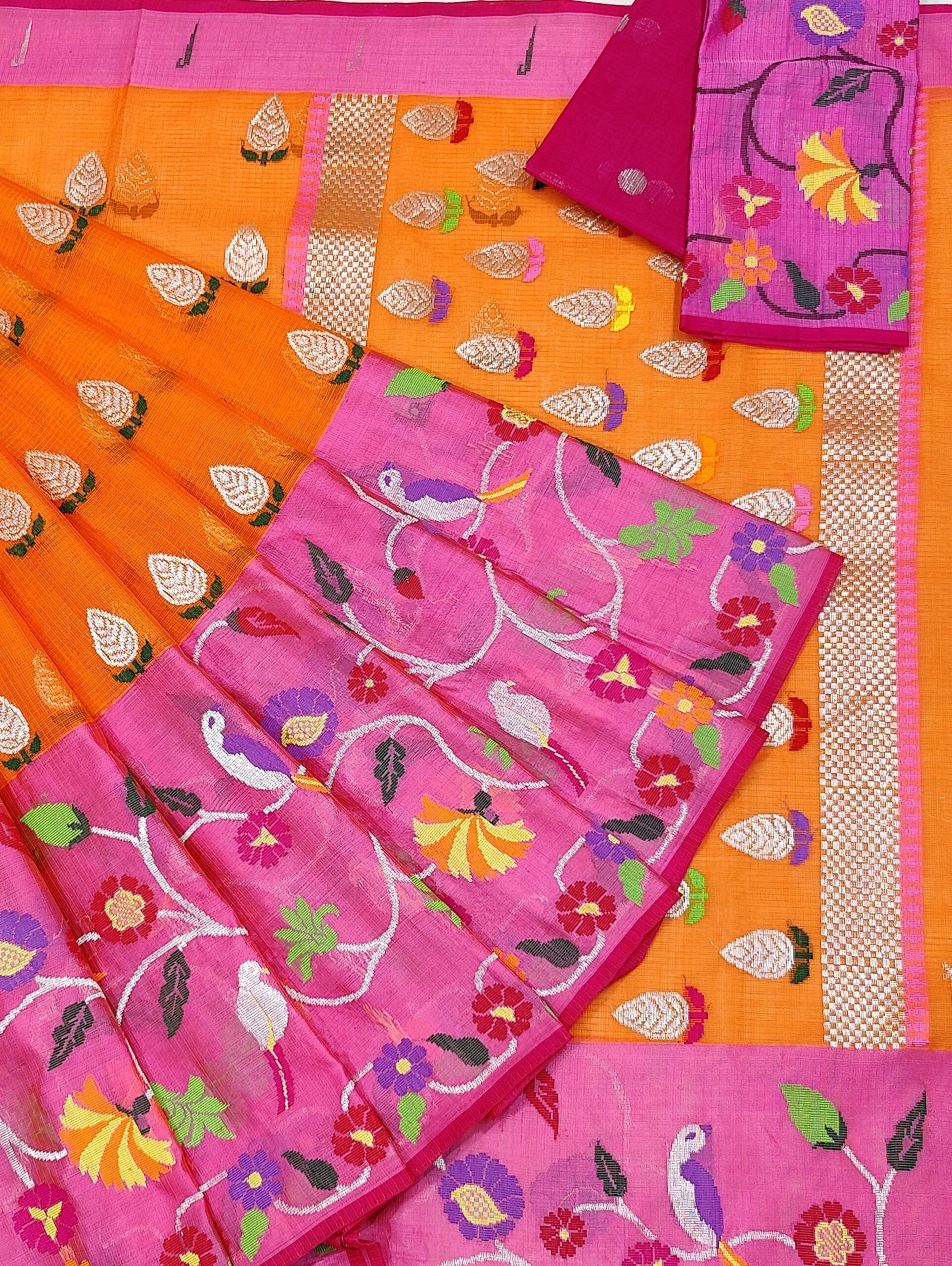 PURE BIG PAITHANI BORDER ZARIKOTA HANDLOOM SAREE S-140