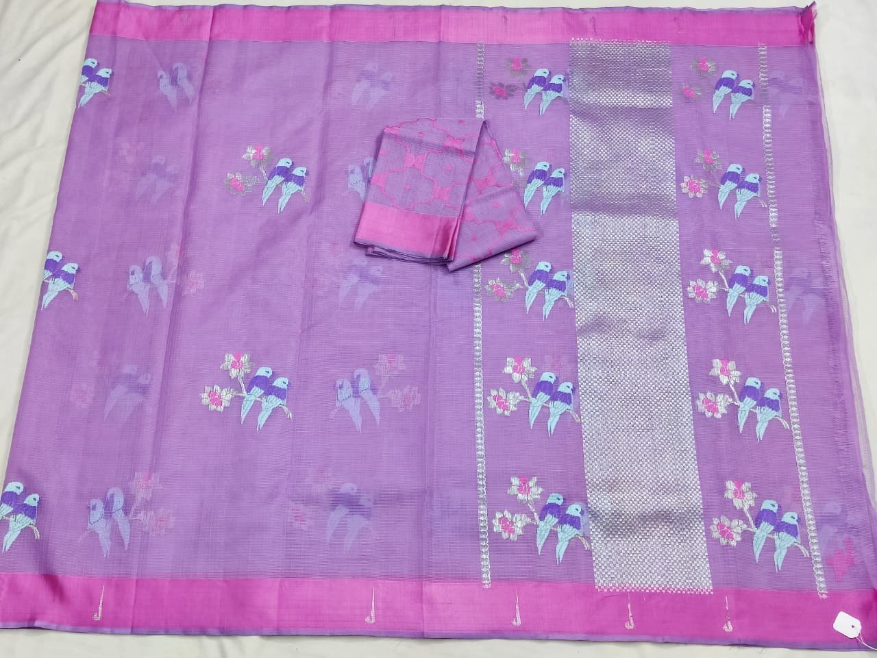 PURE ZARIKOTA HANDLOOM BUTA SAREE WITH BLOUSE B1567 - Image 4