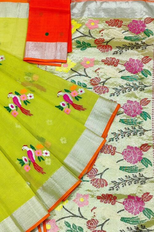 PURE ZARIKOTA HANDLOOM BUTA SAREE WITH BLOUSE B1572