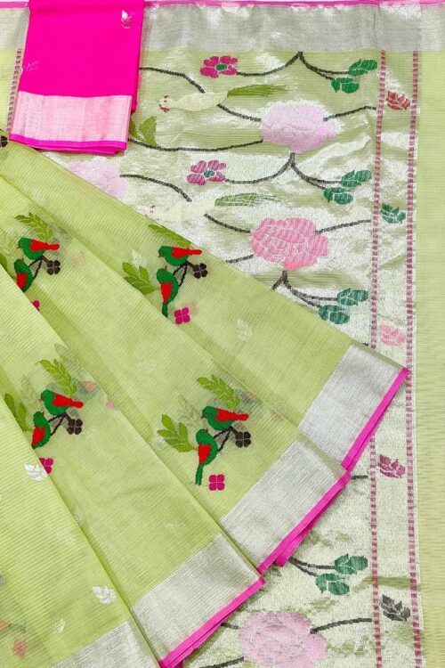 PURE ZARIKOTA HANDLOOM BUTA SAREE WITH BLOUSE B1578