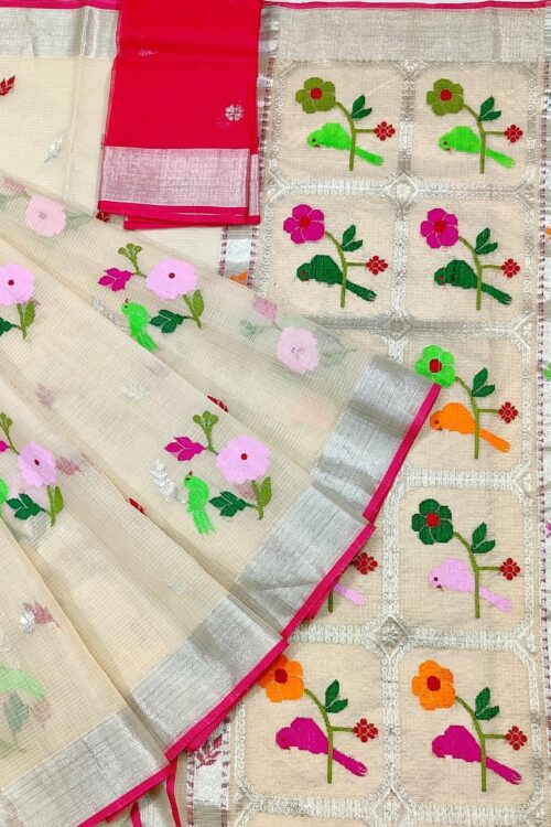 PURE ZARIKOTA HANDLOOM BUTA SAREE WITH BLOUSE B1580