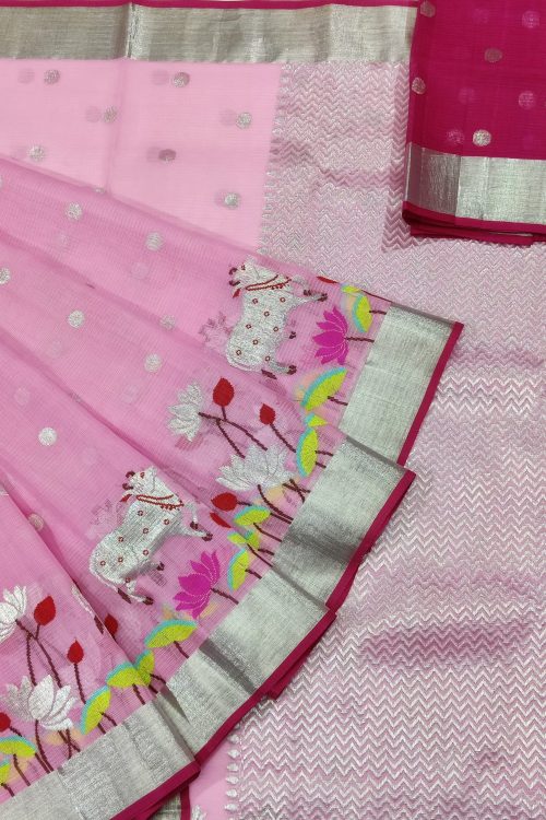 PURE SKIRT DESIGN ZARIKOTA HANDLOOM SAREE S-224