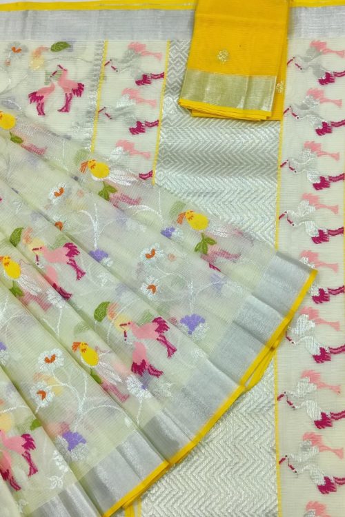 PURE ALL OVER JAAL ZARIKOTA HANDLOOM SAREE WITH BLOUSE_J596
