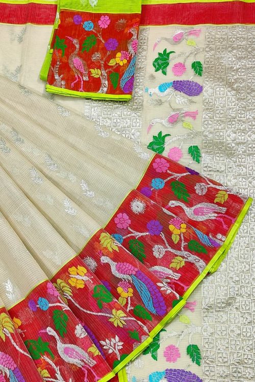 PURE BIG PAITHANI BORDER ZARIKOTA HANDLOOM SAREE S-158