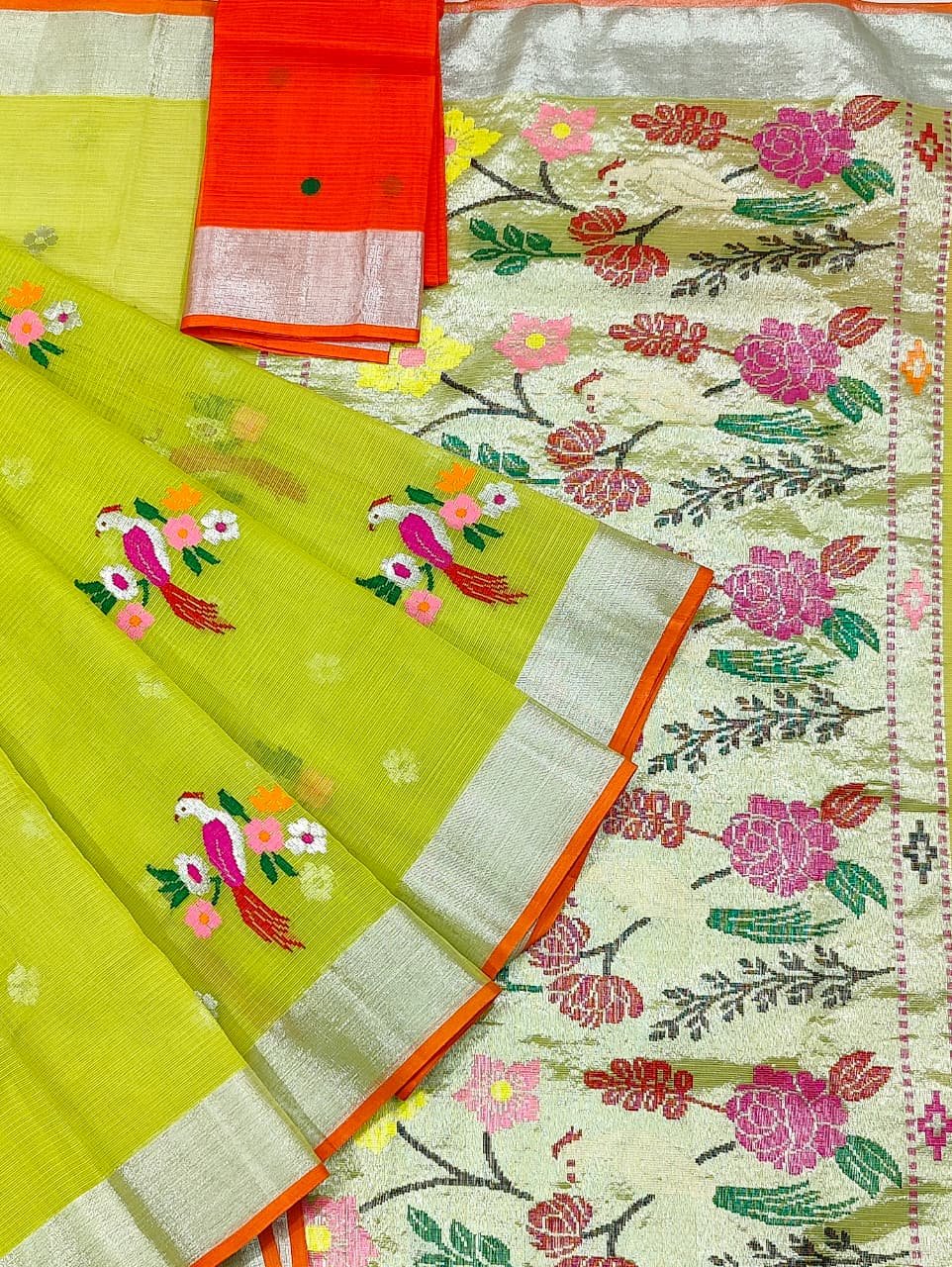 PURE ZARIKOTA HANDLOOM BUTA SAREE WITH BLOUSE B1690