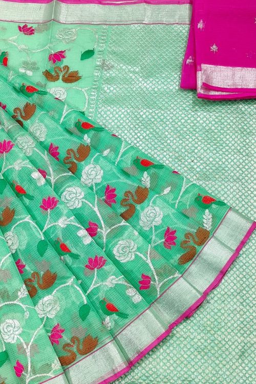 PURE ALL OVER JAAL ZARIKOTA HANDLOOM SAREE WITH BLOUSE_J538