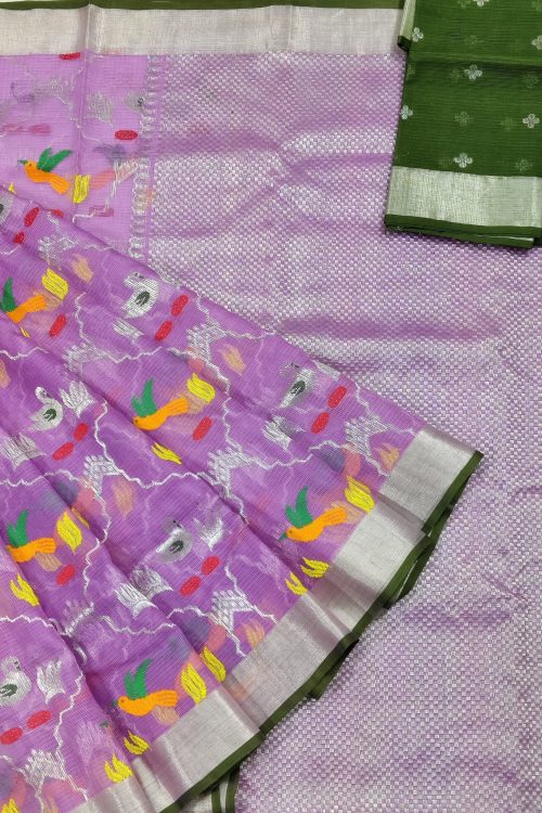PURE ALL OVER JAAL ZARIKOTA HANDLOOM SAREE WITH BLOUSE_J539