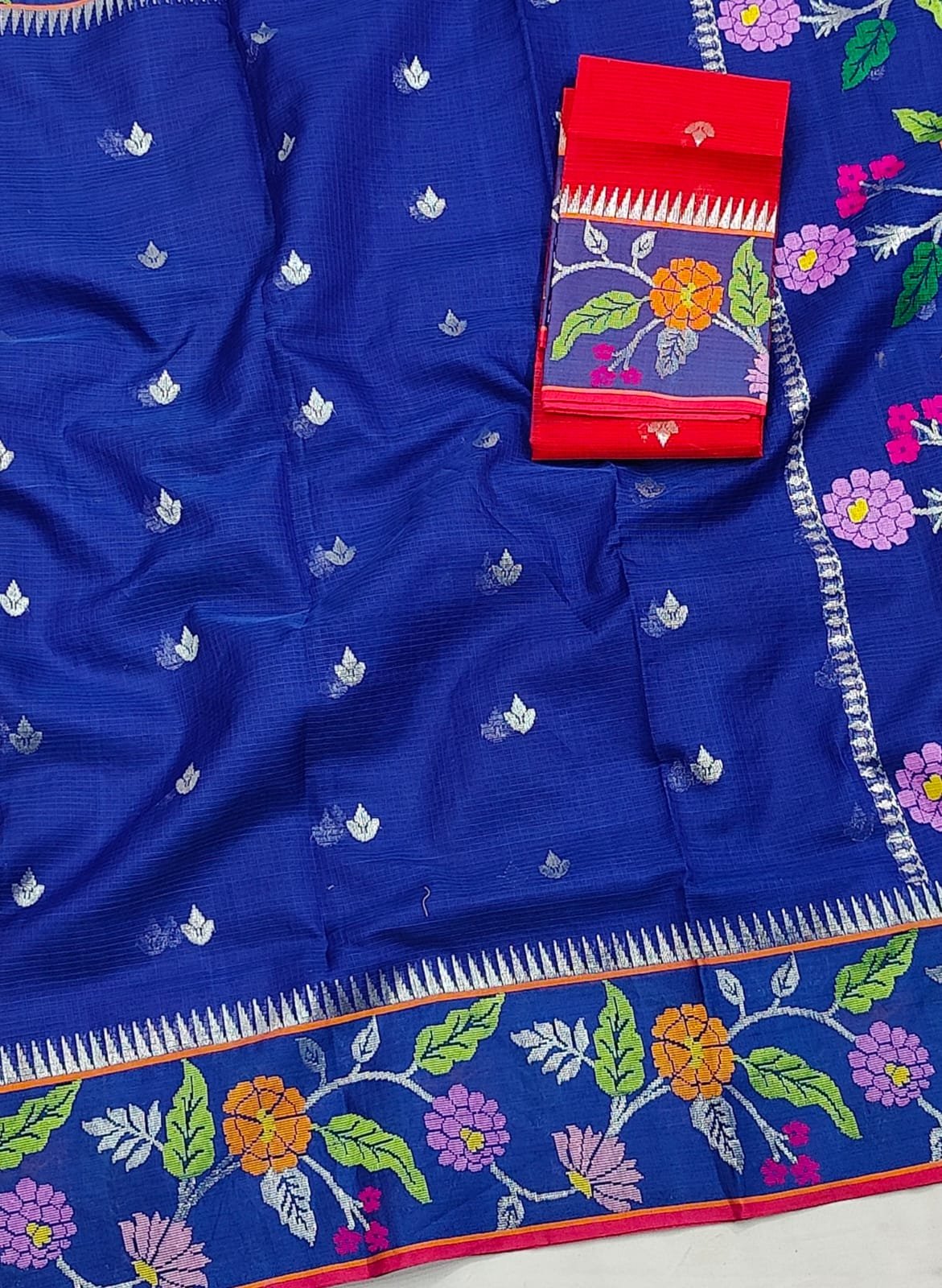 PURE BOTH SIDE PAITHANI BORDER ZARIKOTA HANDLOOM SAREE S-143 - Image 2